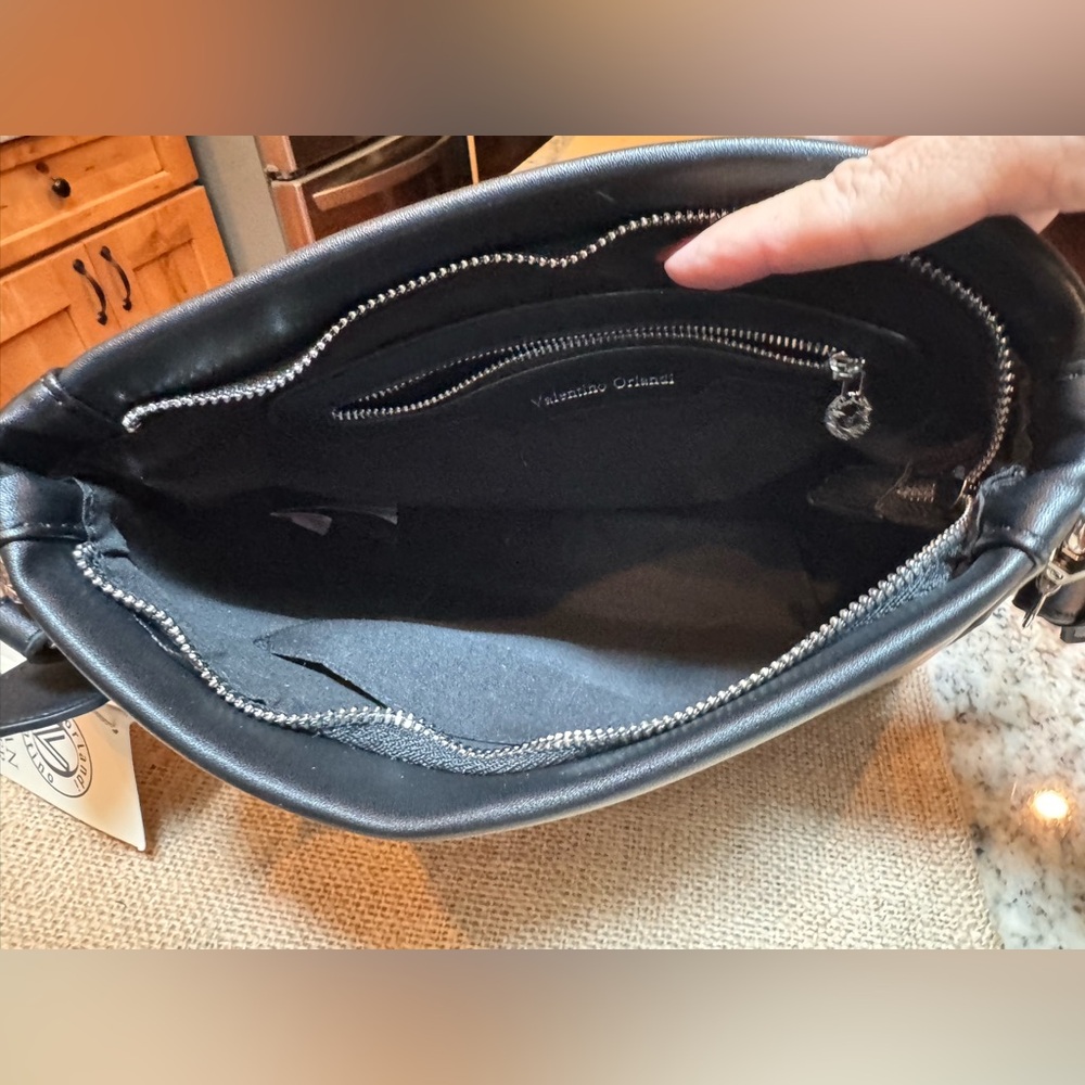 Valentino Orlandi Black Vegan Leather Purse. NWT - Picture 6 of 14